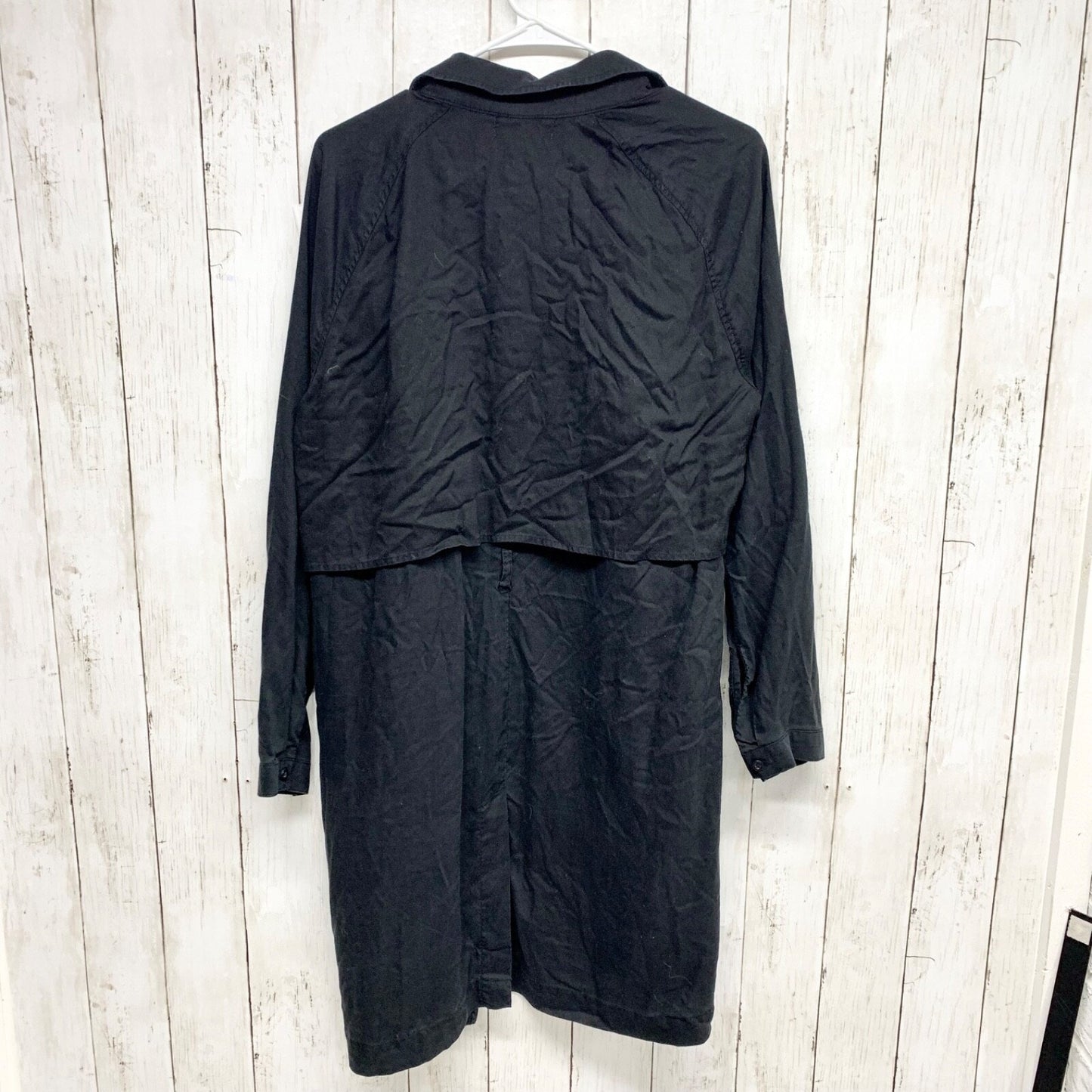 Cloth & Stone Jacket Women Size Medium Collared Split Back Trench Black Everyday
