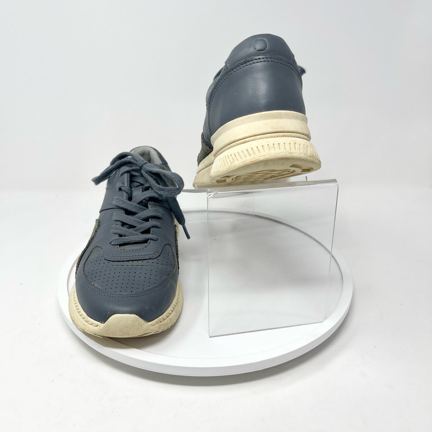 Everlane Women's The Trainer Leather Everyday Casual Sneaker Slate Gray Size 8