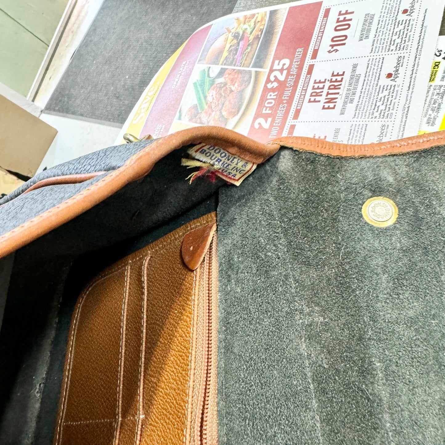 Vintage DOONEY & BOURKE Crossbody All Weather Pebbled Leather Crossbody Bag