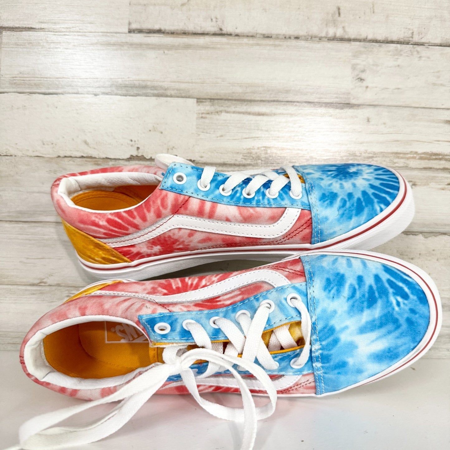 Vans Shoes Unisex Junior Size 6 Classic Old Skool Tie Dye Block Skate Sneakers