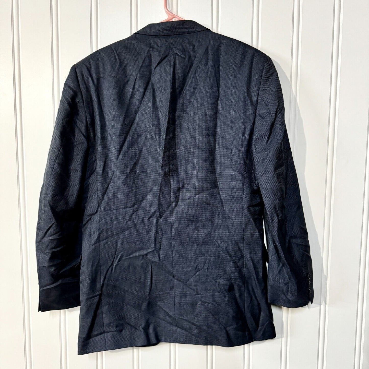 Jones New York Suit Jacket Navy Blue Triple Button Inner Pocket Size 40R