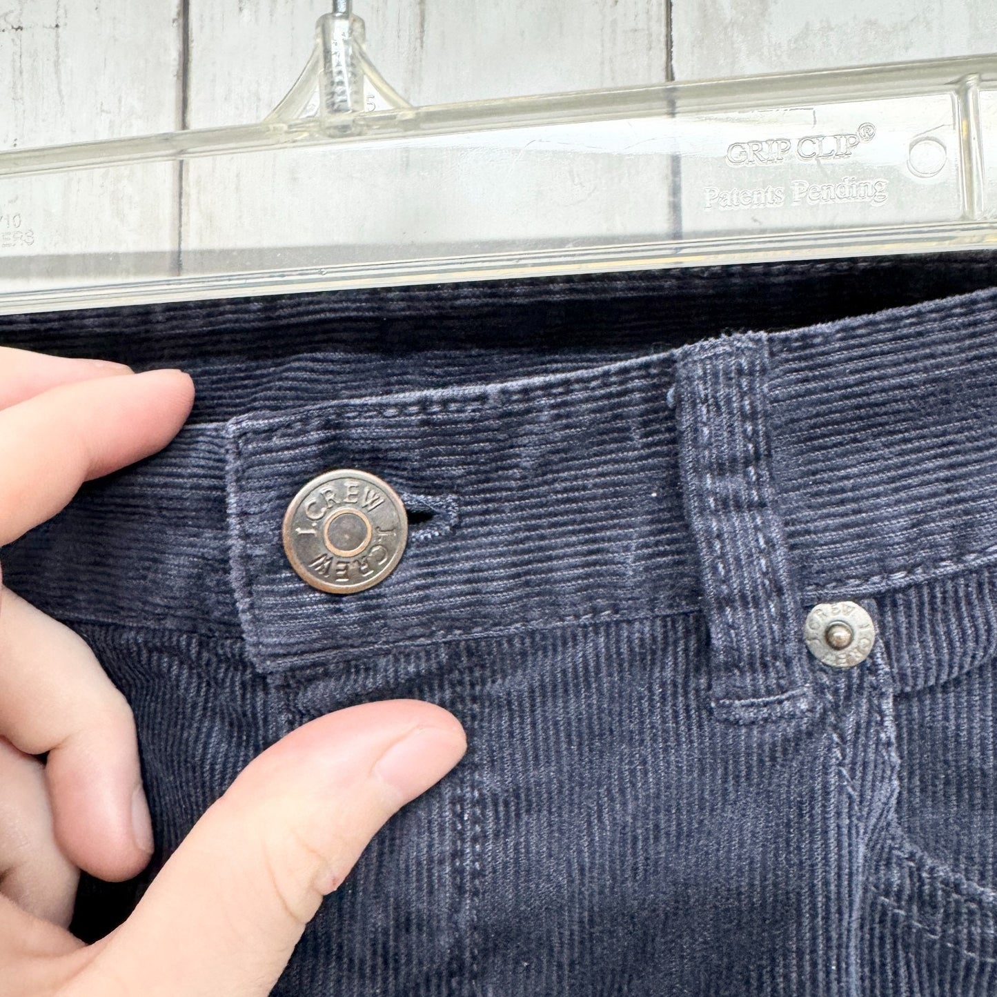 J Crew Pants Women Size 26R Navy Blue Corduroy High Rise Skinny Jeans 5-Pocket