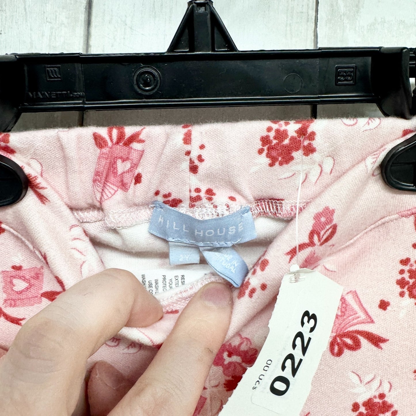 Hill House Pants Kids Size 2Y The Tiny PJ Pants Love Letters Valentine Pink NWOT