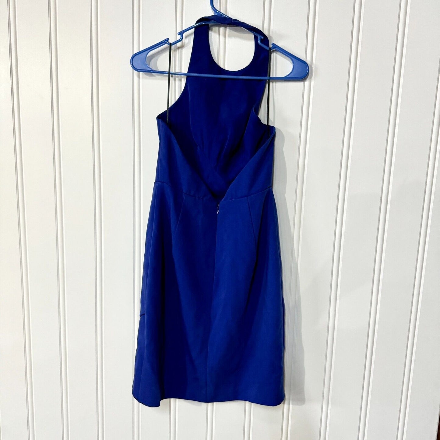 Keepsake The Label Royal Blue Halter Neck Asymmetrical Mini Dress Size Small
