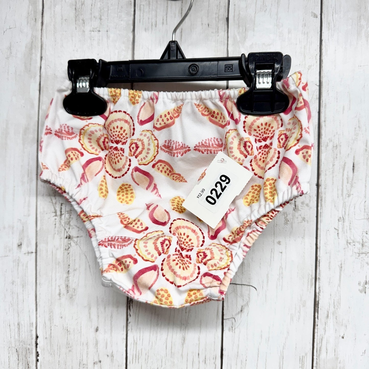 Hill House Bloomer Baby One Size Nap Bloomer Orange Shell Mosaic White