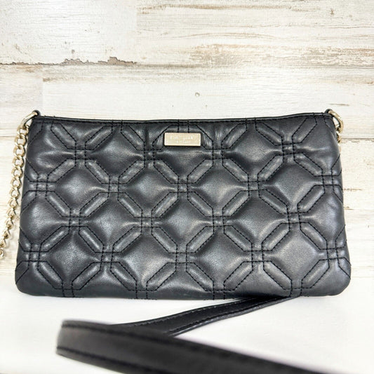 Kate Spade Presley Astor Court Black Quilted Leather Crossbody Bag