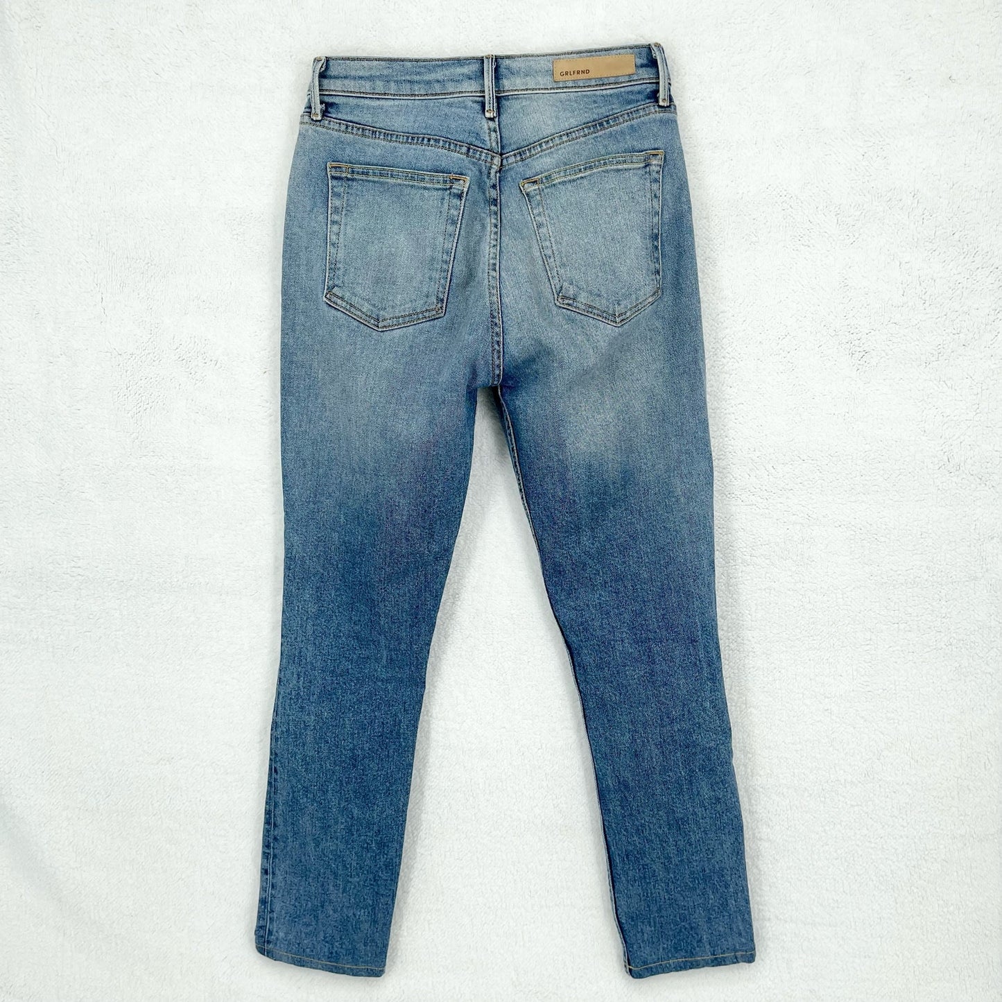 GRLFRND Karolina Mid Rise Straight Leg Slashed Jeans Womens Size 26