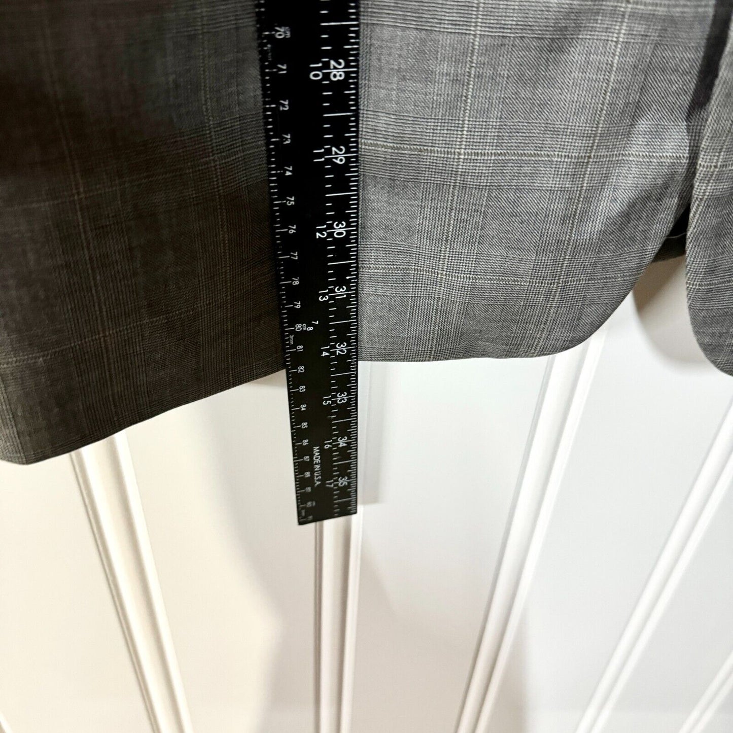 Brooks Brothers Suit Jacket Size 46R Grey 100% Wool Single Breasted Lined