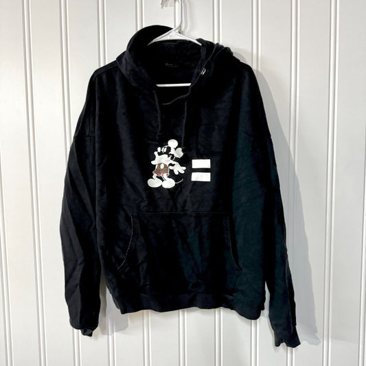 LINING X DISNEY Men Size M Black Hooded Mickey Christmas Printed Black Thick