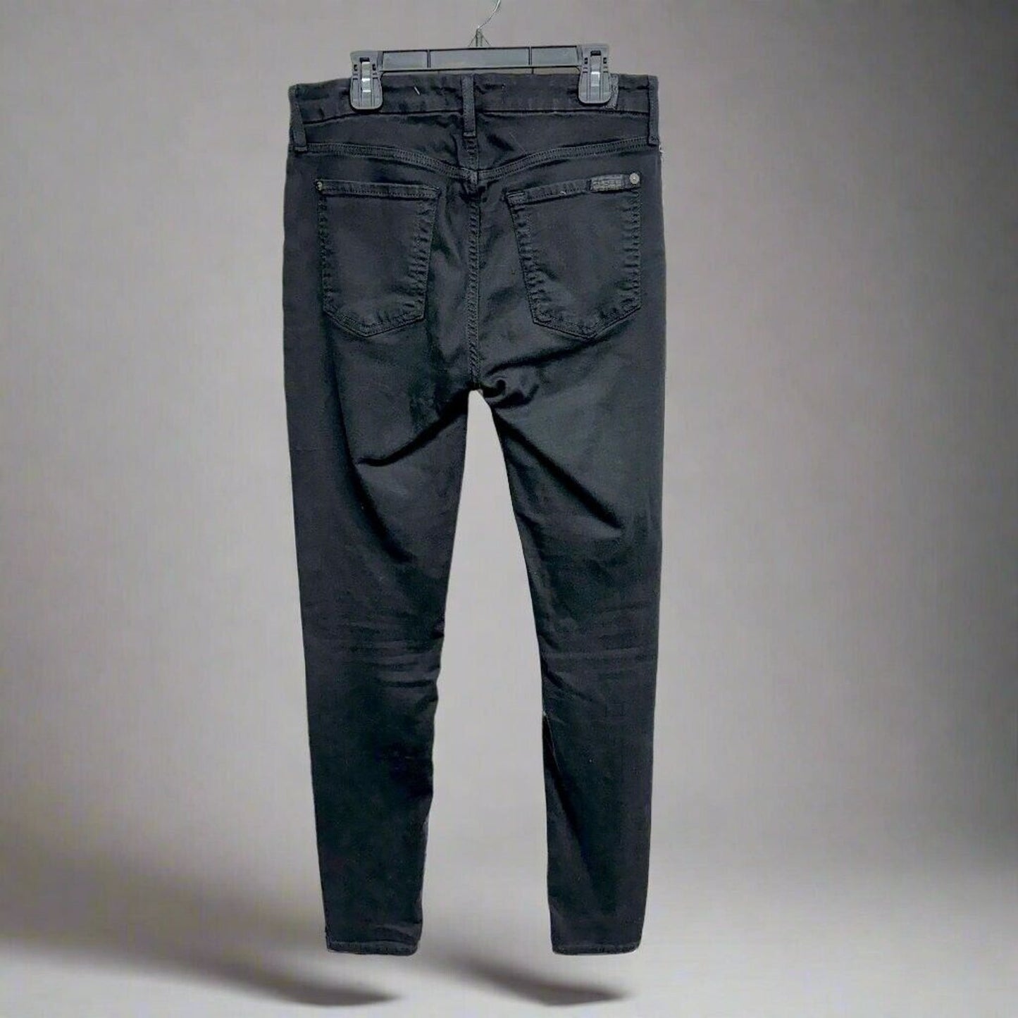 7 For All Mankind Low Rise Black Blair Ankle Skinny Jeans Women Size 27