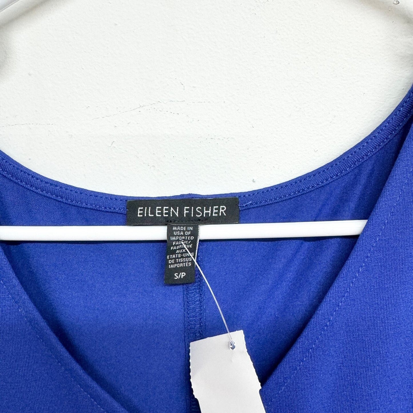 Eileen Fisher Stretch Viscose Tunic V Neck Electric Tank Dress Size Small