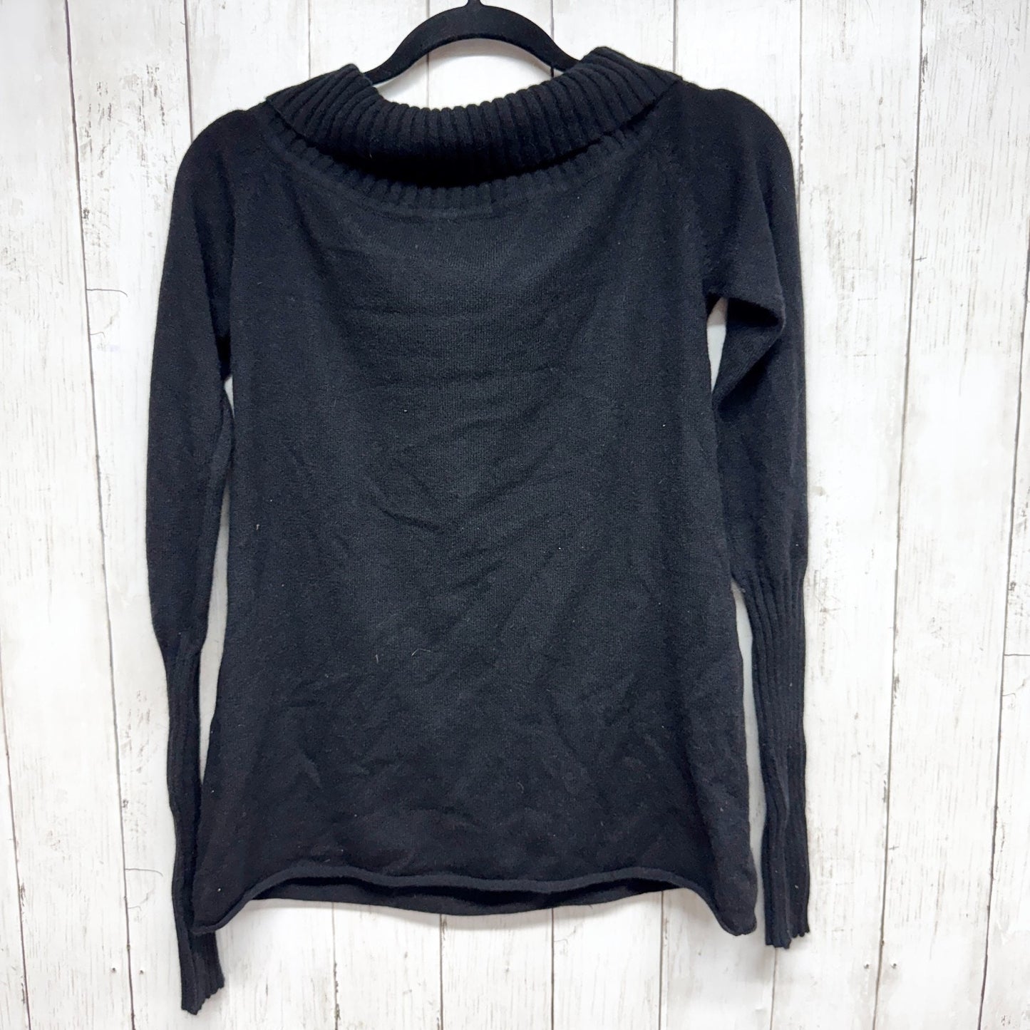 Vintage Walt Disney Sweater Women Sz Medium Black Graphic Long Sleeve Turtleneck