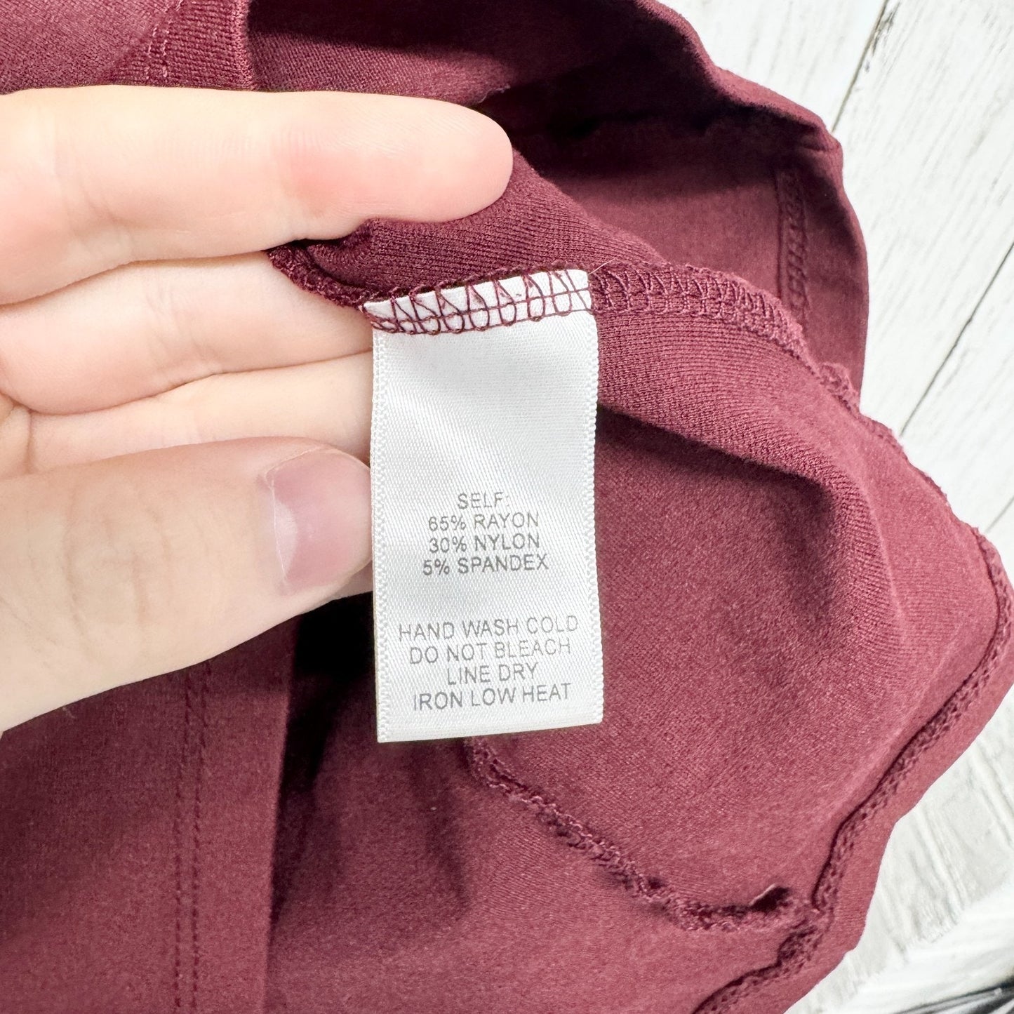 Lulus Dress Women Size Medium Short Sleeve Mini Zip Back Maroon Business Evening