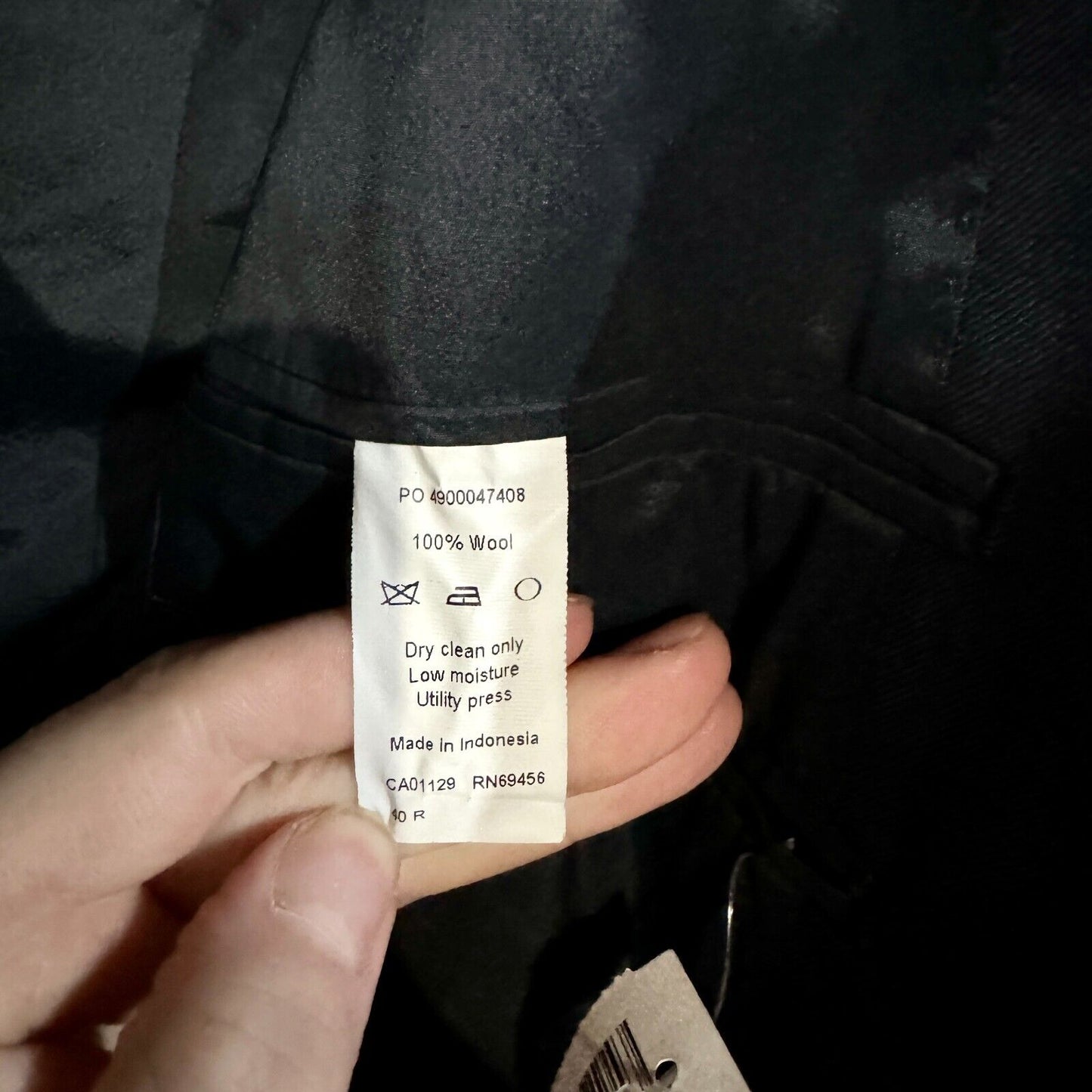 Lauren by Ralph Lauren Suit Jacket 100% Wool Navy Blue Gold Button Size 40S