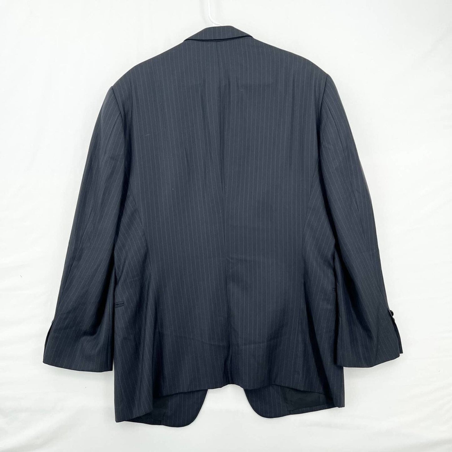 Armani Collezioni Coat Suit Jacket Charcoal Pinstriped Blazer Size 42R
