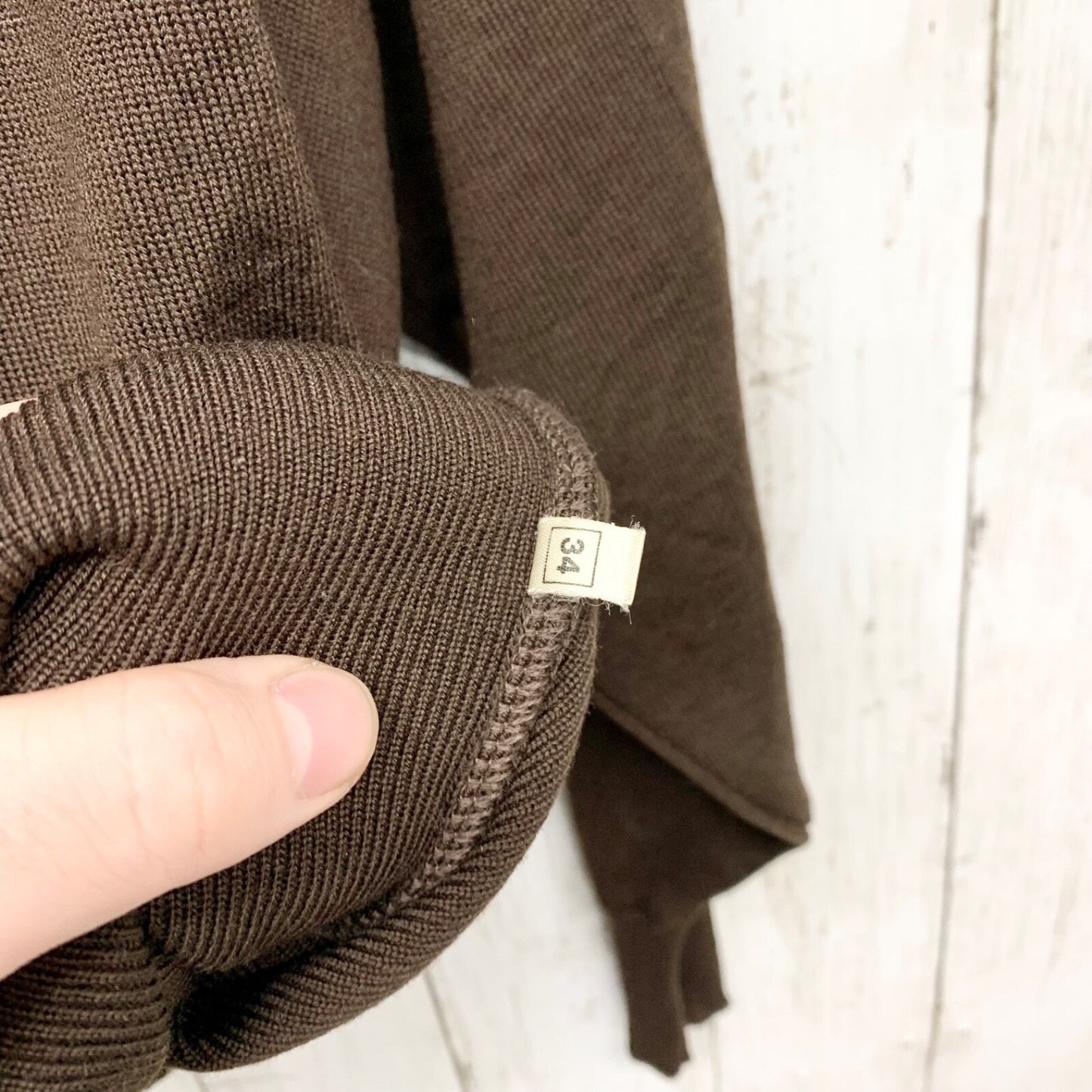 Escada Sweater Women Size 34 Long Sleeve Turtleneck Mocha Brown Casual Office