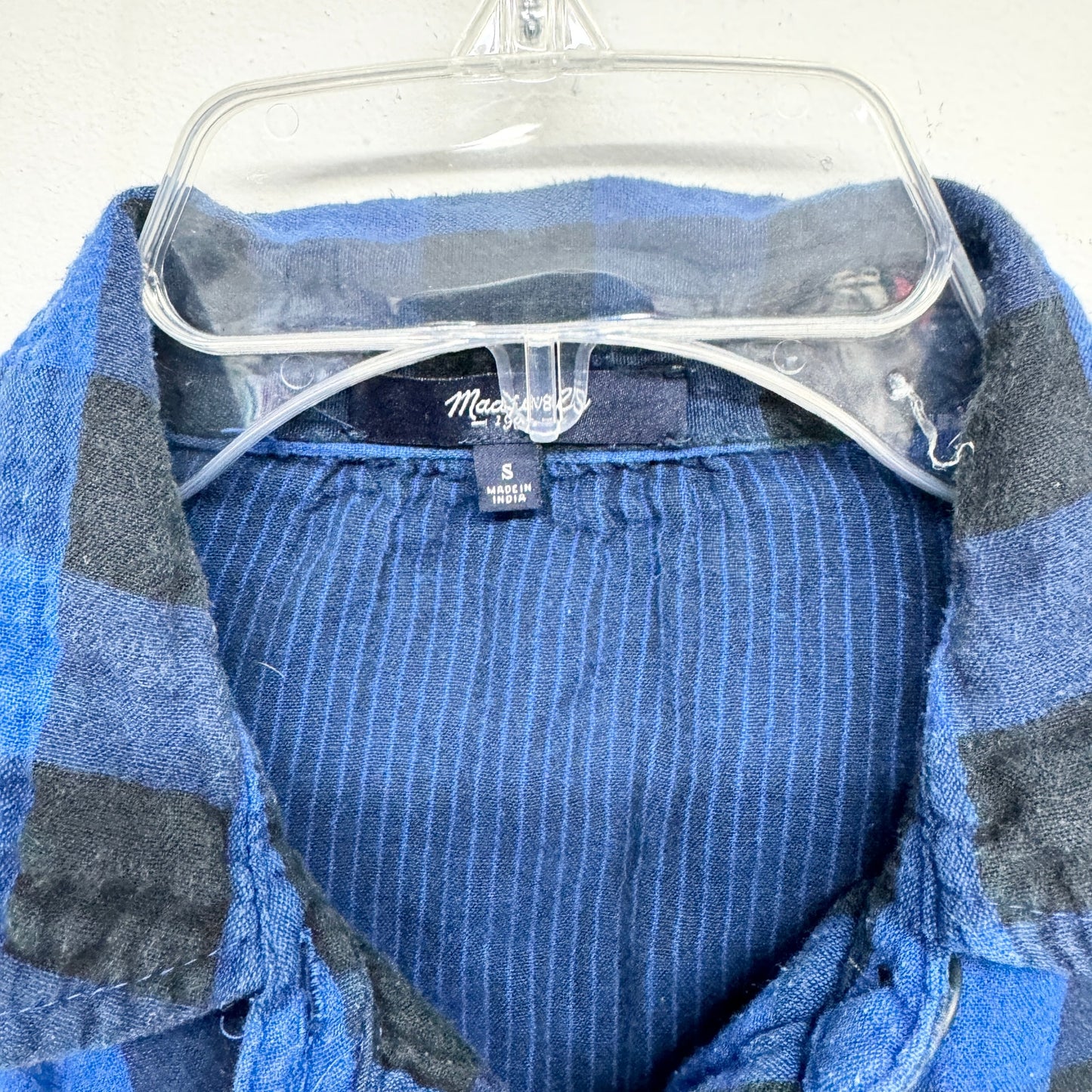 MADEWELL Women Latitude Shirtdress in Buffalo Check Plaid Size Small