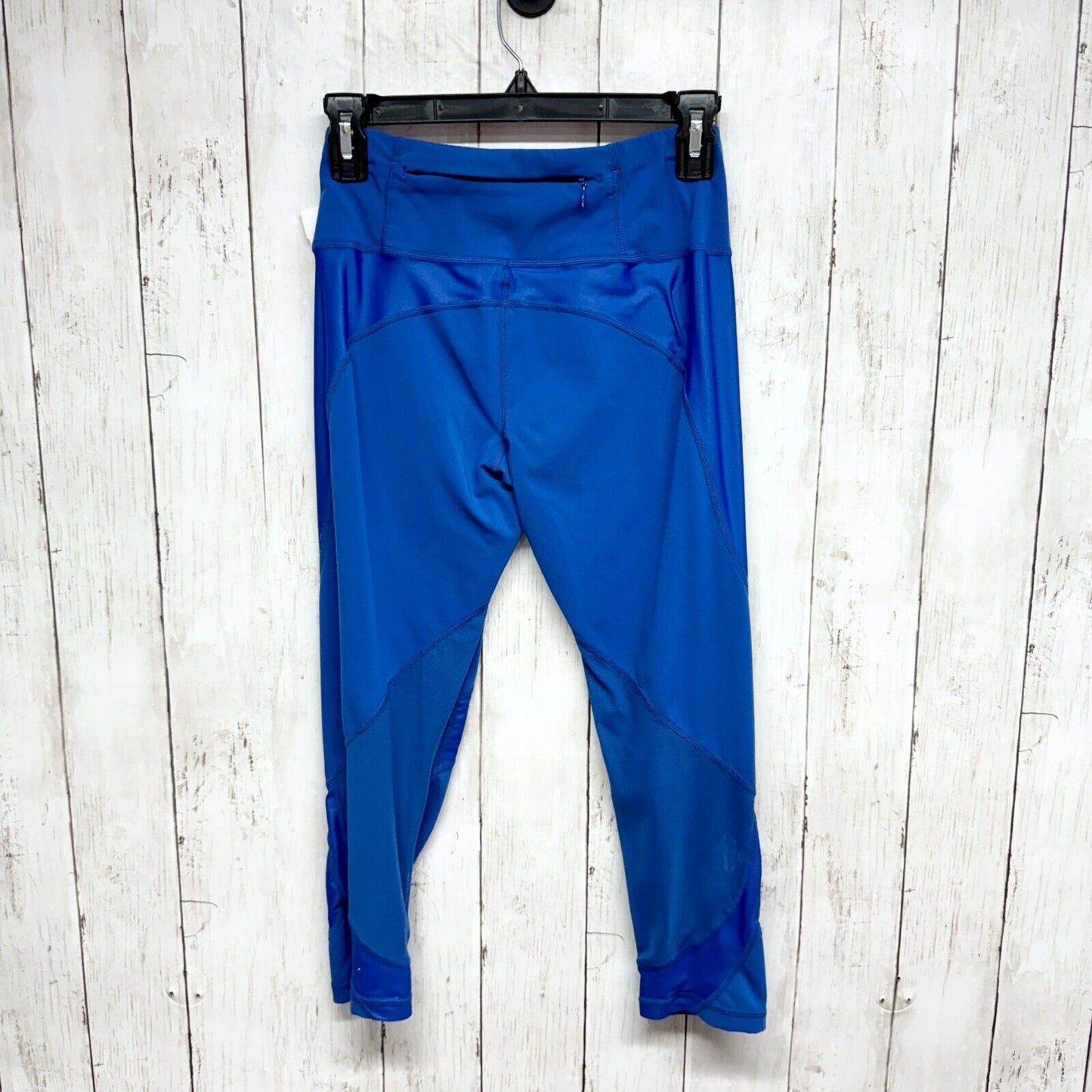 SWEATY BETTY Legging Women Sz XS Power 7/8 Workout Blue Capris Mid Rise Nylon
