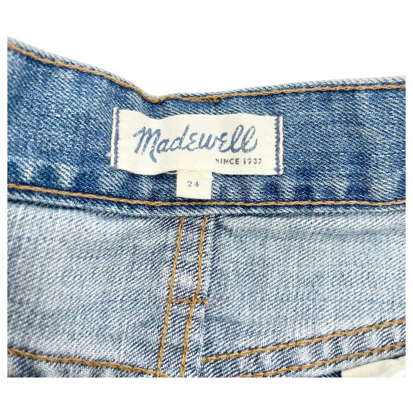 Madewell Distressed Cut Off Denim Shorts Light Wash Women's 24