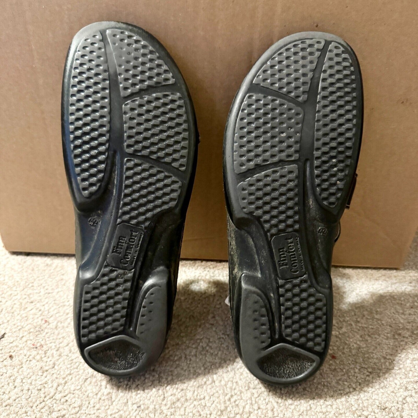 Finn Comfort Women’s 11 Germany Stylish Soft Leather Sandals/Shoes Black EUR 42