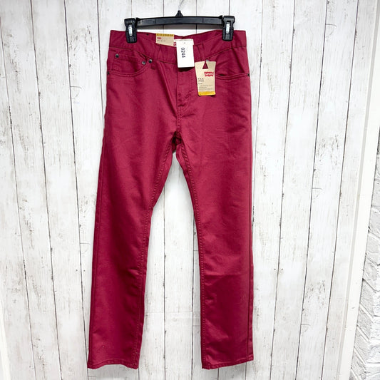 NEW Levi's Pants Men Size 18 Regular 29X29 511 Red Slim Fit Tapered Leg Jean