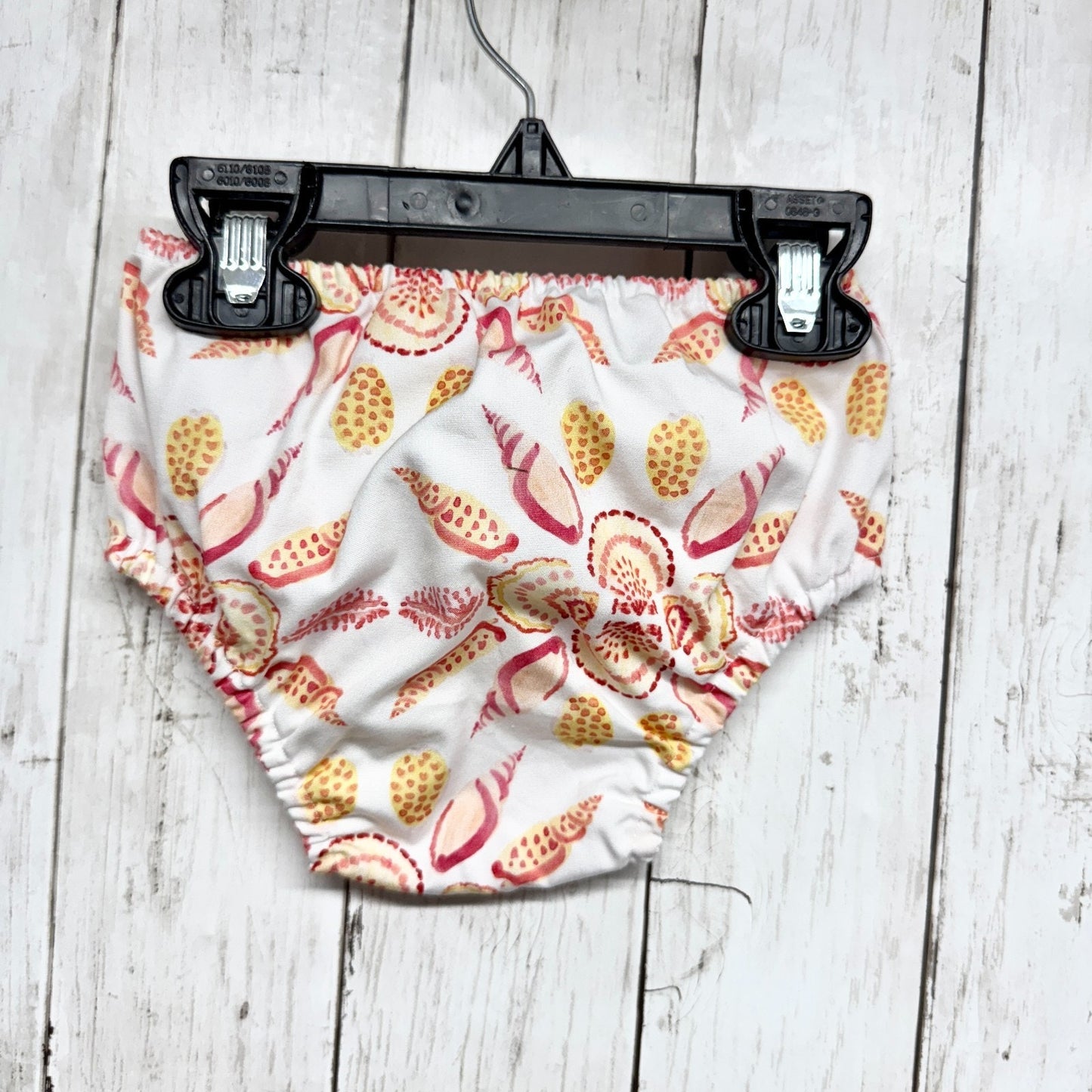 Hill House Bloomer Baby One Size Nap Bloomer Orange Shell Mosaic White