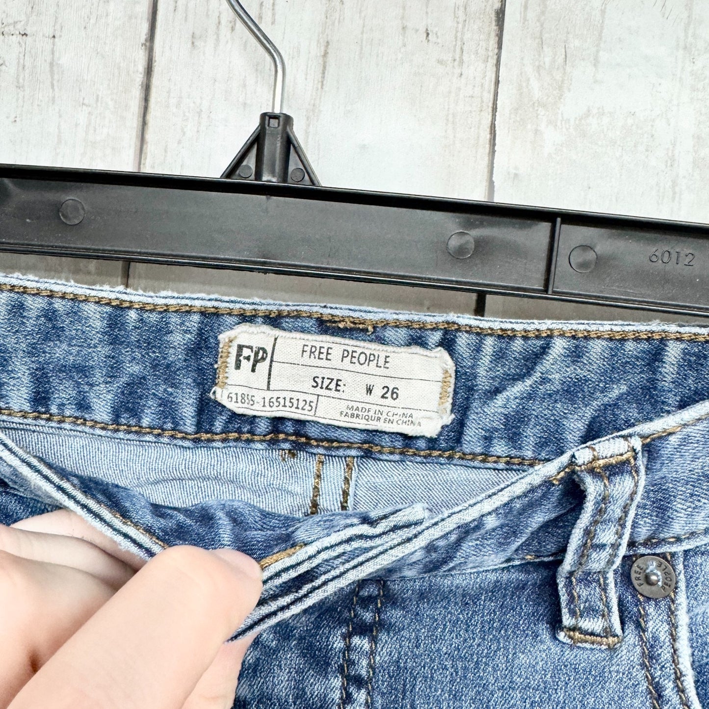 Free People Pants Women Size 26 Medium Wash High Rise Denim Skinny Jeans Casual