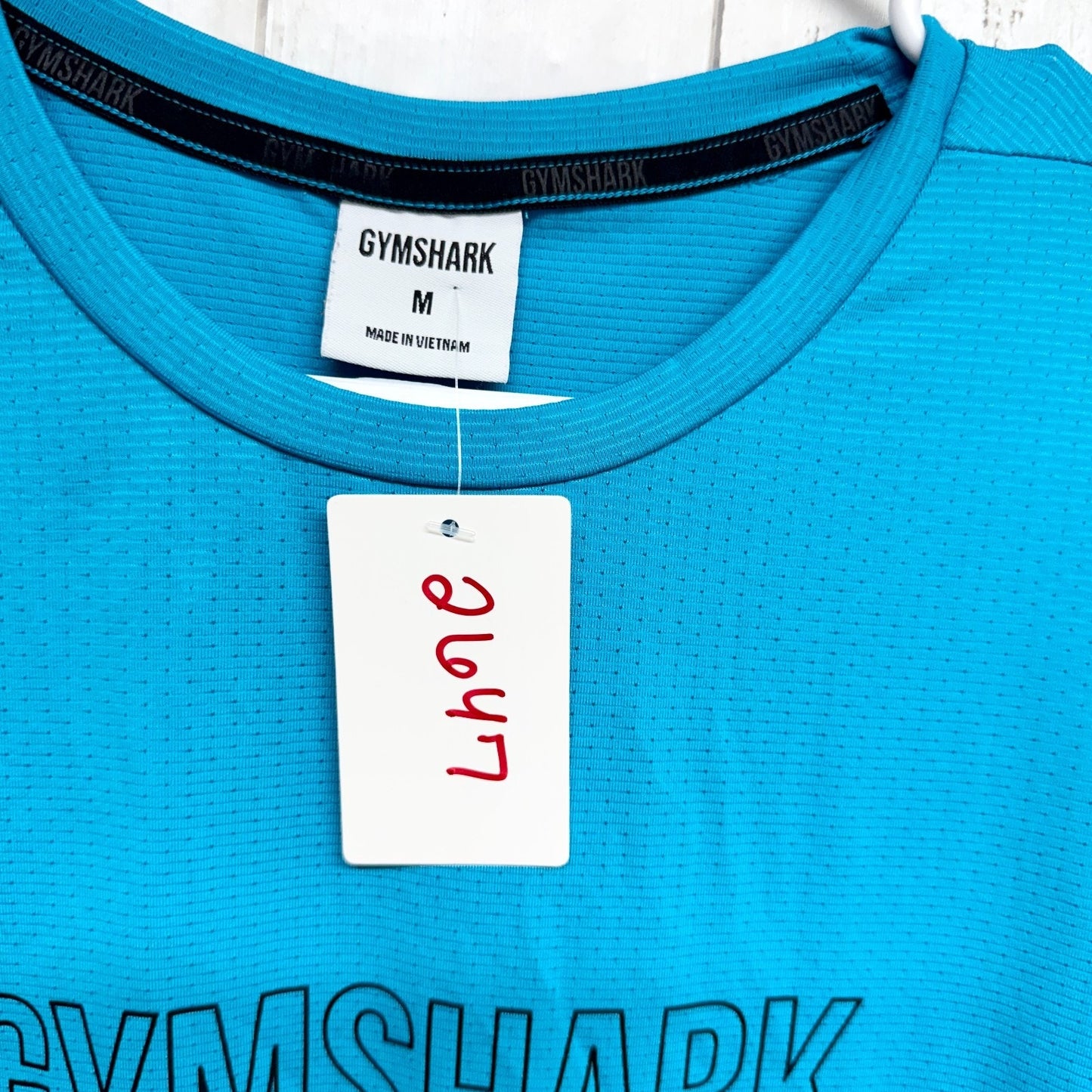 Gymshark Top Men Size Medium Blue Crewneck Classic Fit Long Sleeve Shirt Casual