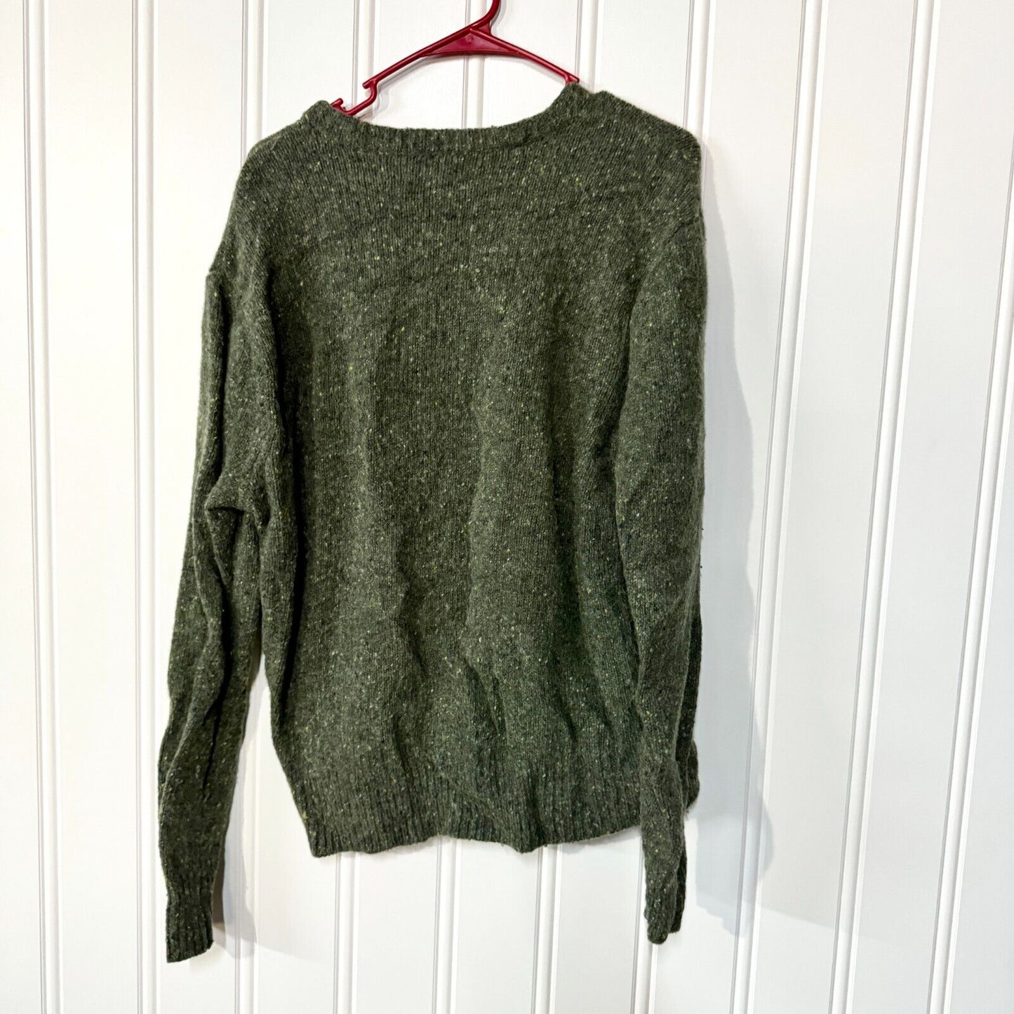 Madewell Green Long Sleeve Knit Wool Blend Sweater Crewneck Size XL