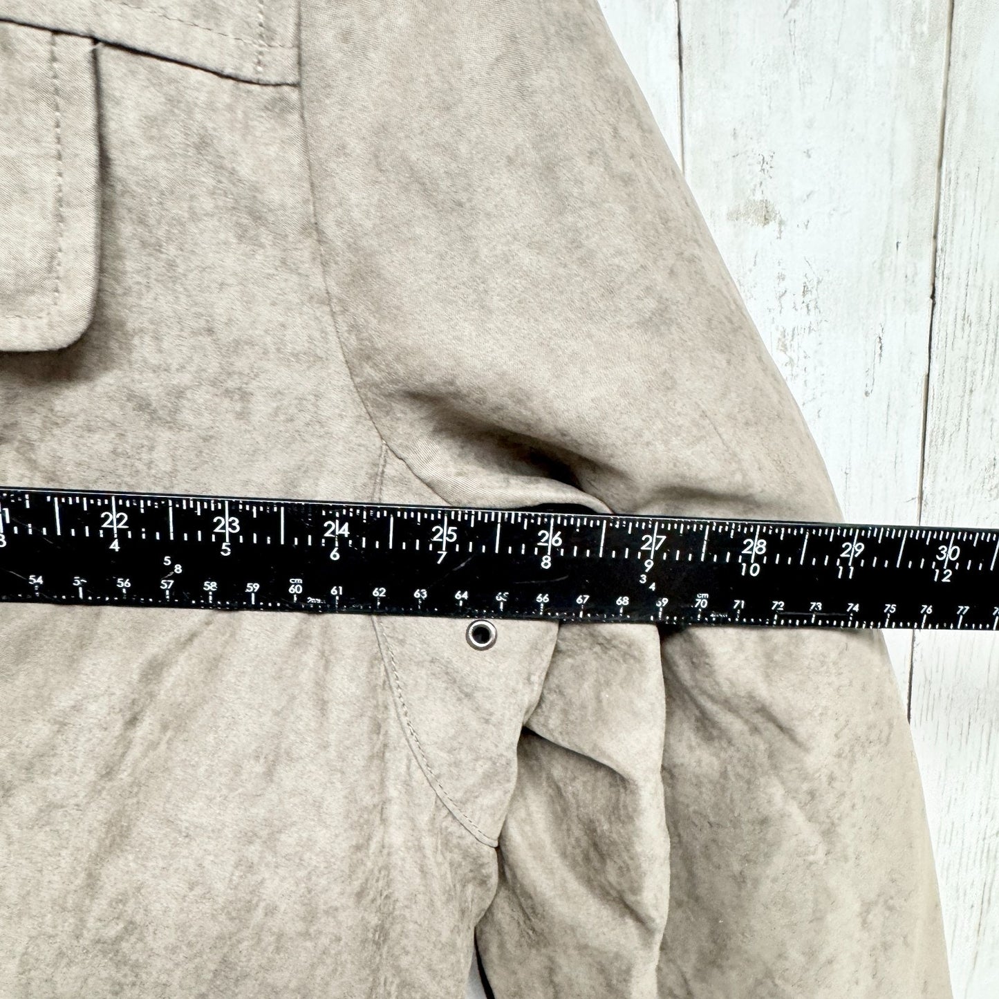 Croft & Barrow Jacket Women Size 2X Brown Suede Full Zip Hooded Pockets Outdoor