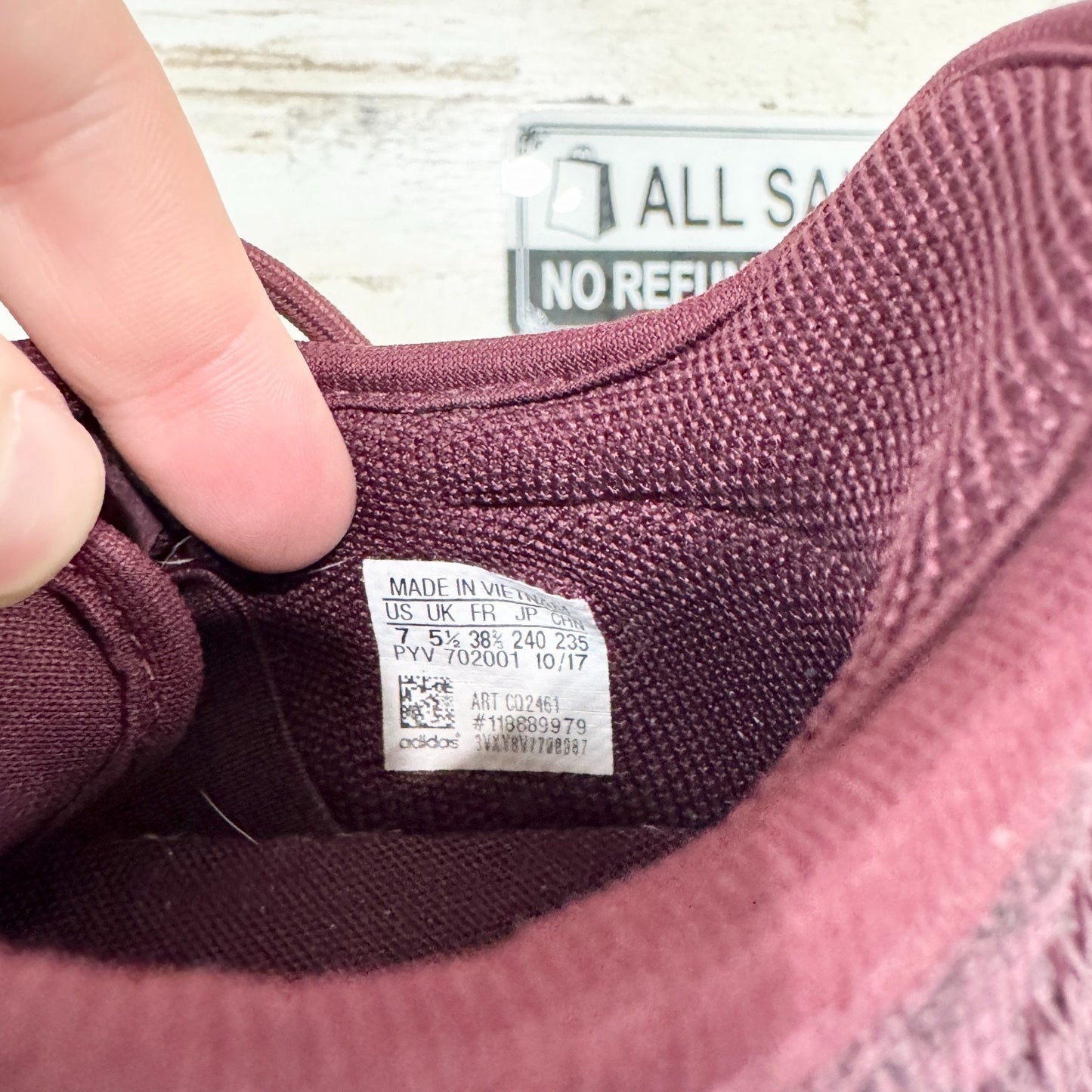 Adidas Women Size 7 Tubular Shadow Maroon Running Sneakers Athletic Casual