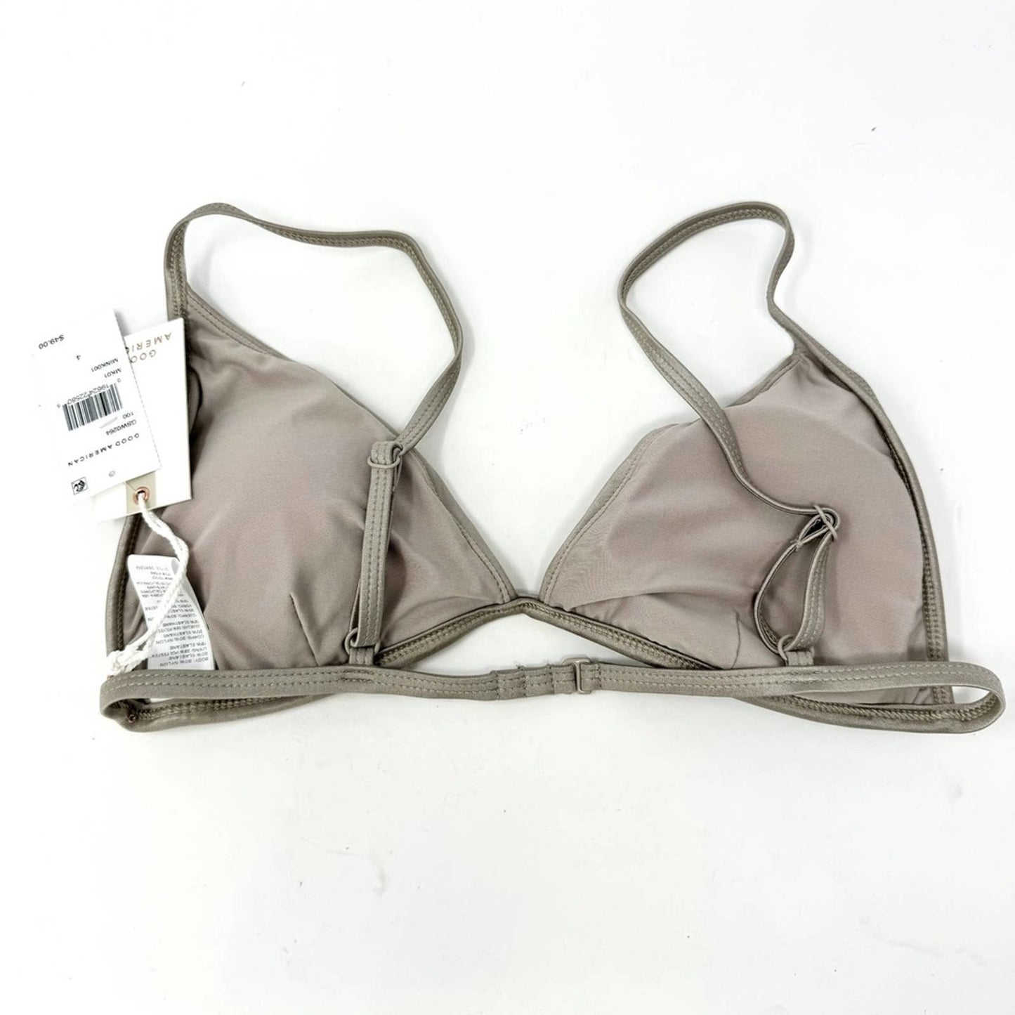 Good American Women Mink Tan Bikini Swim Bra Top 4 (XL) NWT