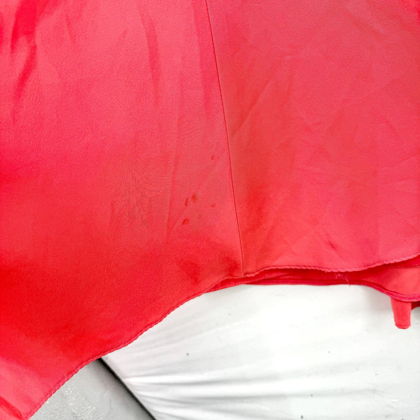 Love by Theia Women Coral Mermaid Cutout Halter Asymmetric Maxi Gown Size 14