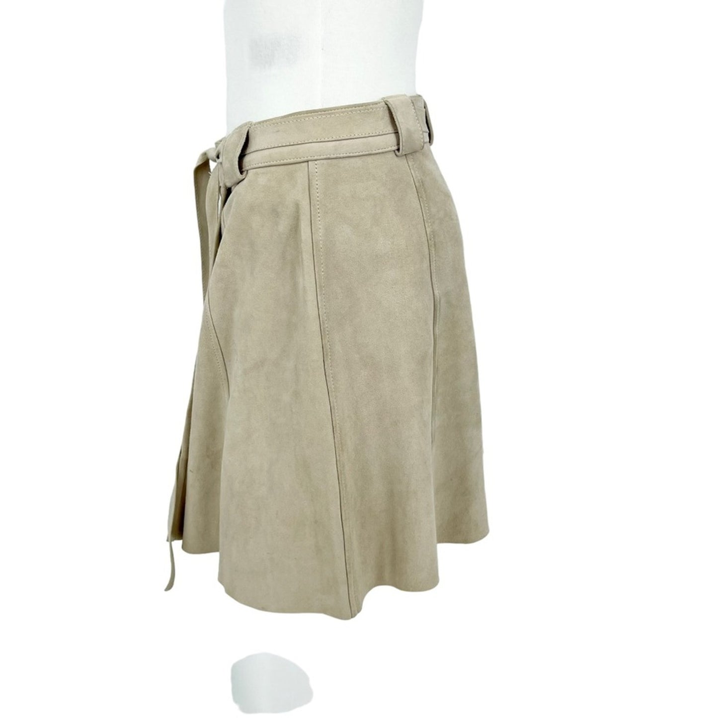 Madewell Women’s Faux Tan Suede Mini Leather Wrap Skirt Size 2