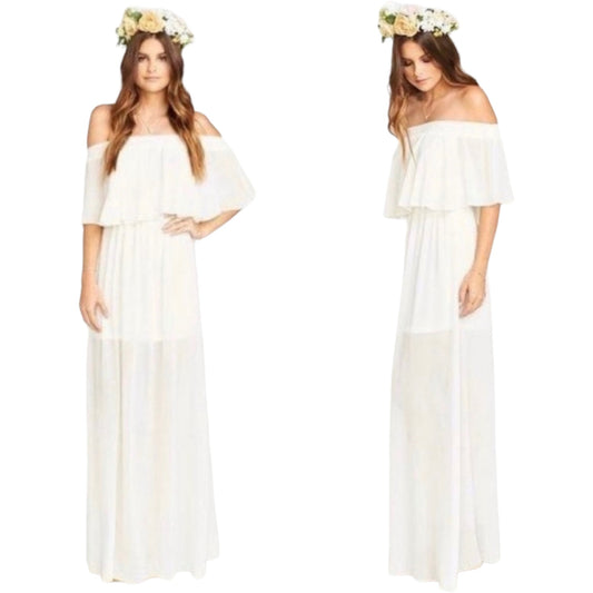 Show Me Your Mumu Hacienda Maxi Dress White NWT Womens Small