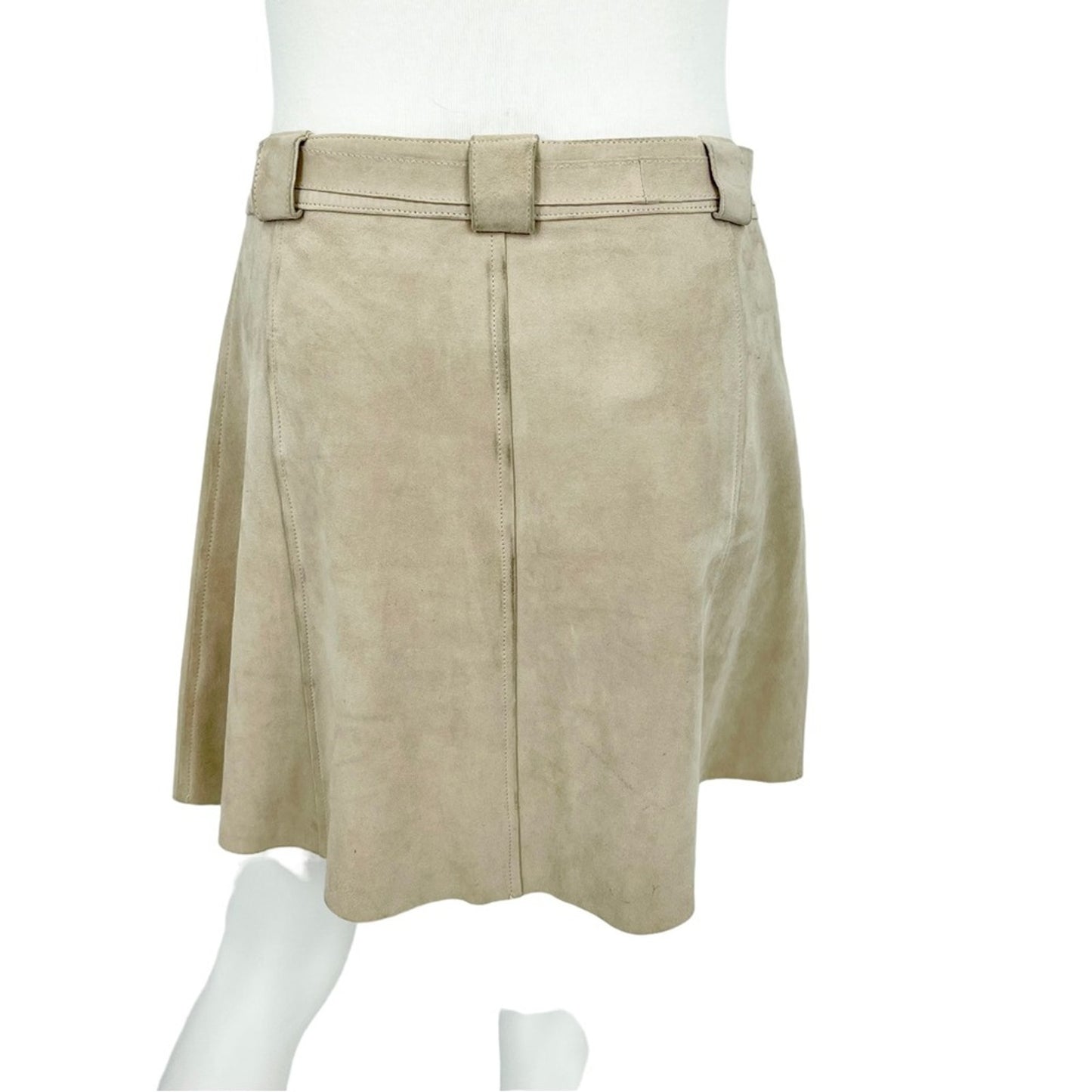 Madewell Women’s Faux Tan Suede Mini Leather Wrap Skirt Size 2