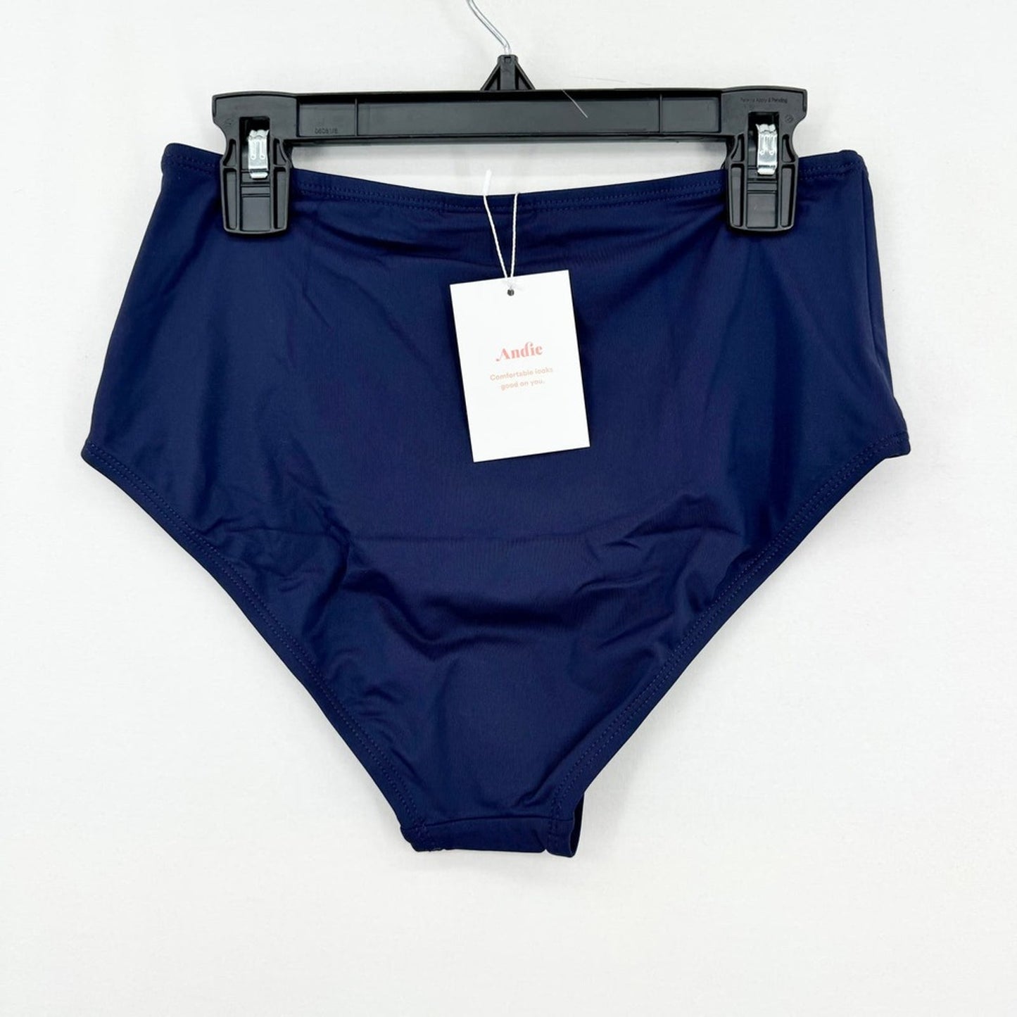 Andie Swim Women Navy Blue The High Waisted Cheeky Bottom Size XS NWT