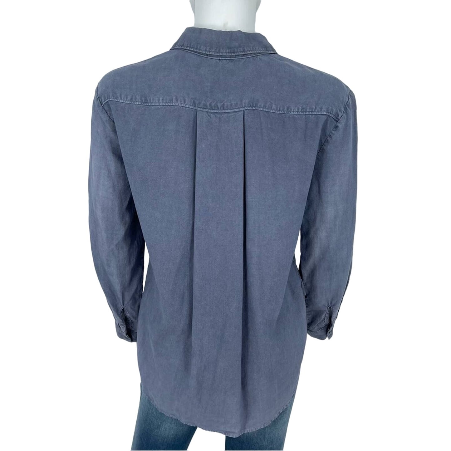 Cloth & Stone Women’s Chambray Blue Button-Down Shirt Size Petite XS