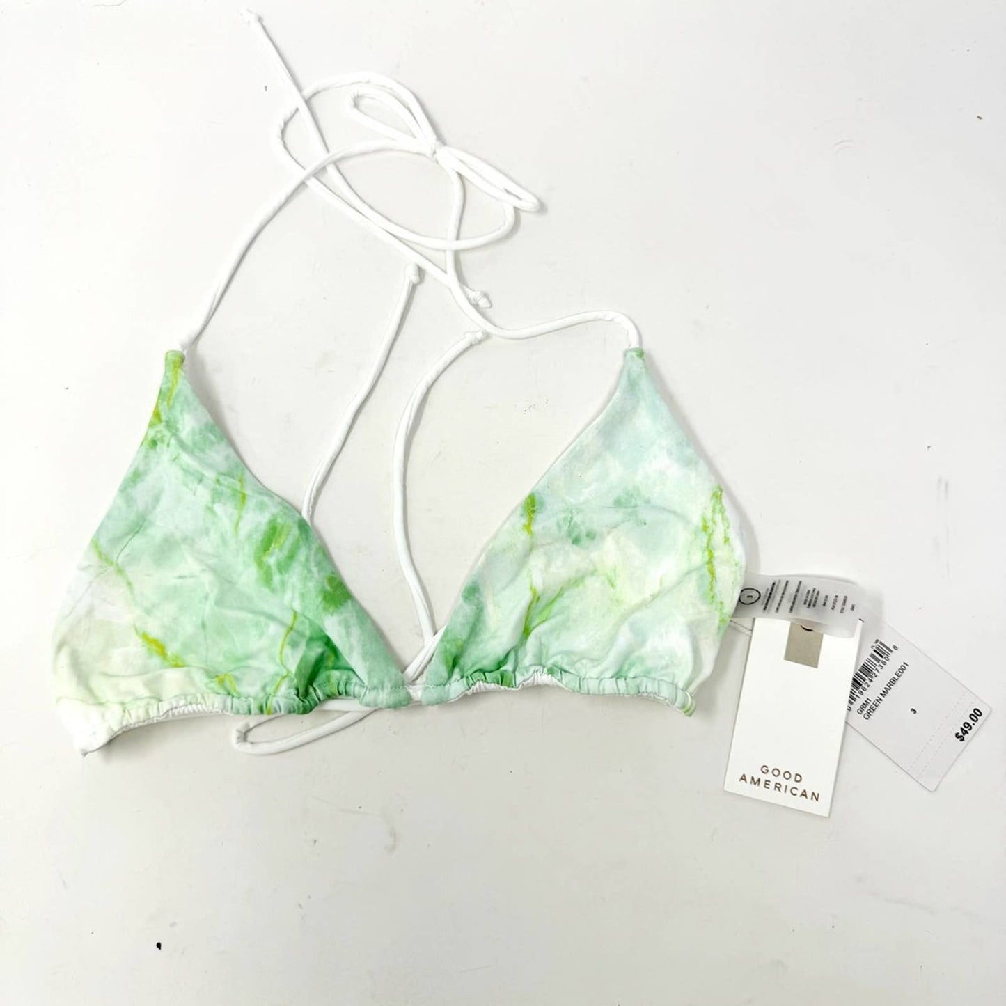 Good American Women Matte Tiny Ties Triangle Top And Tie Fixed Bottom Bikini 3/L