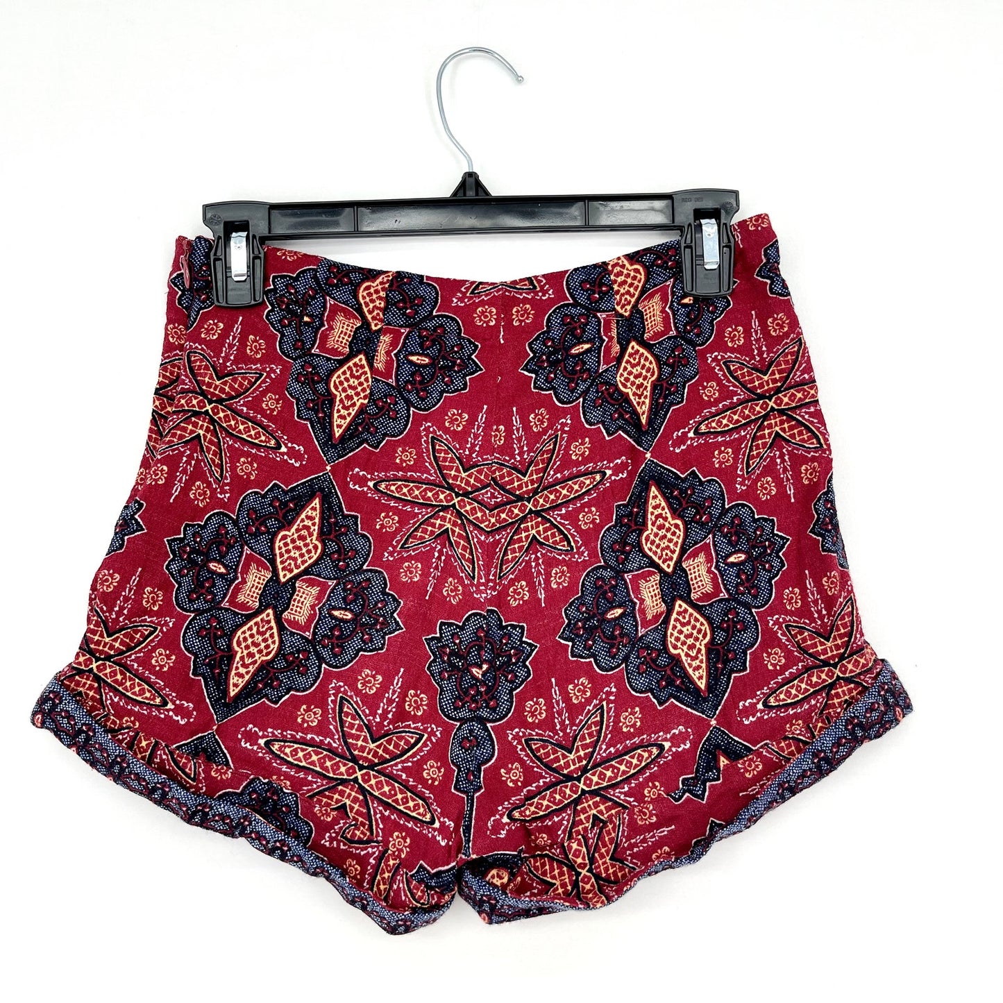 Free People Women's Dahlia Dreams Boho Printed High-Waisted Shorts Size 0