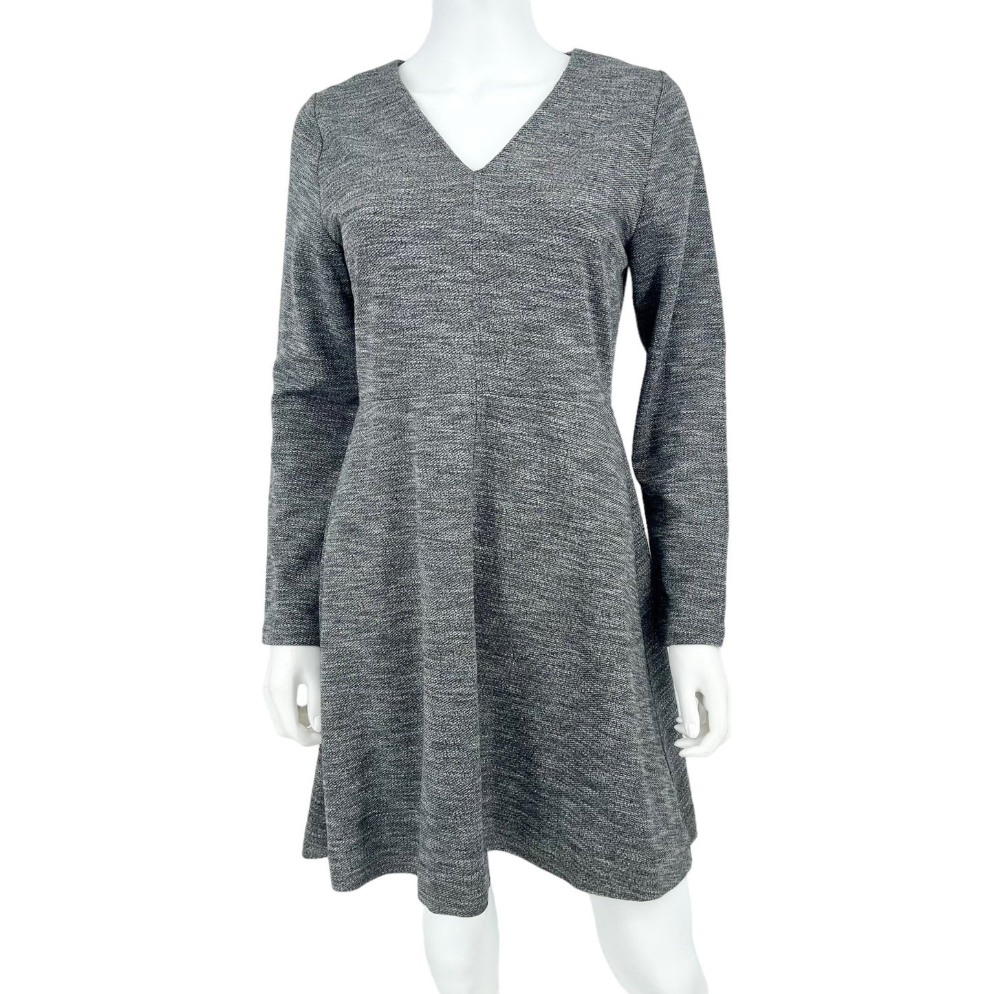 Madewell Women Bridgewalk V-Neck Mini Gray Dress Women's Size 10