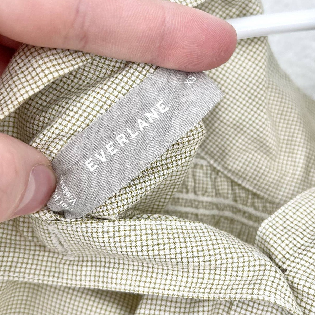 Everlane Women's The Funnel-Neck Smock Button Back Top Business Casual Size XS