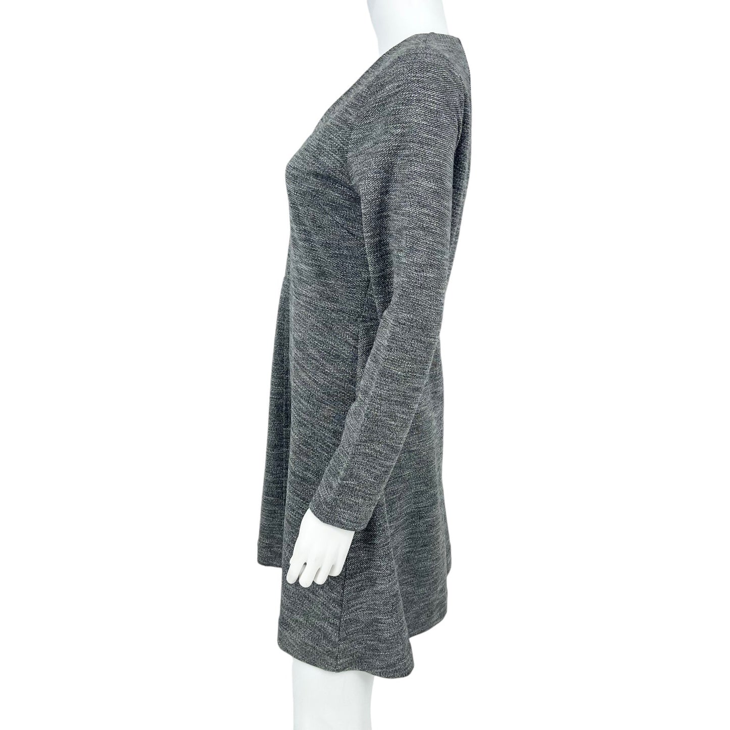 Madewell Women Bridgewalk V-Neck Mini Gray Dress Women's Size 10