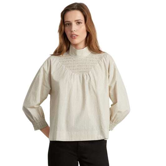 Everlane Women's The Funnel-Neck Smock Button Back Top Business Casual Size XS