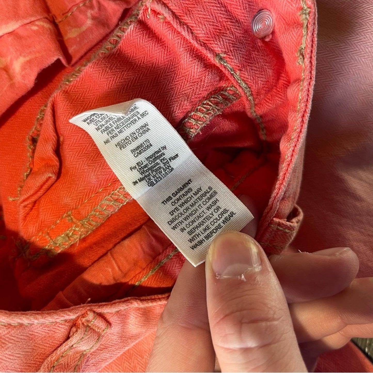 Free People Women Coral Pink Ankle Zip Stretch Skinny Slim Jeans Size 25 AA
