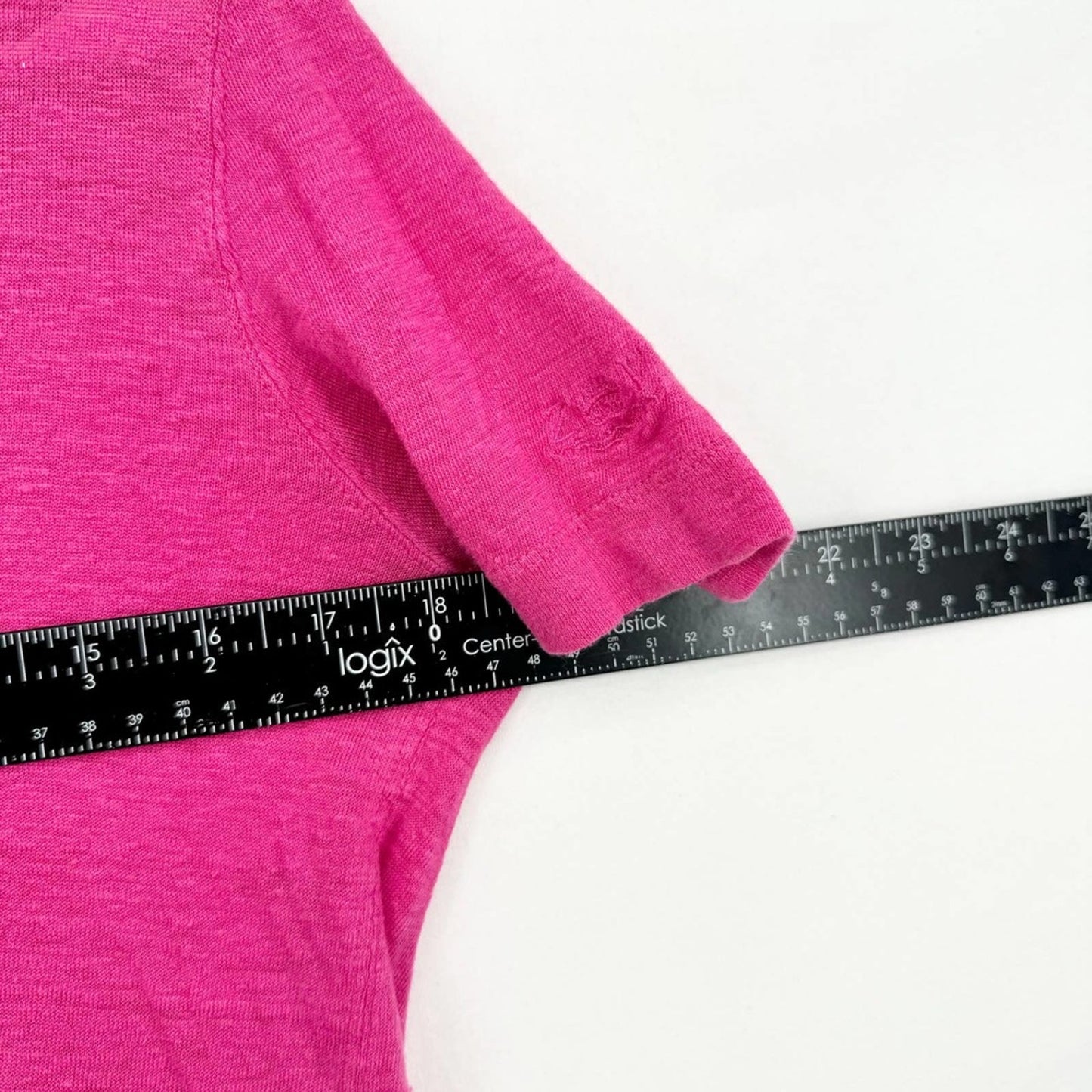 Zadig & Voltaire Women's Hot Pink V-Neck Short Sleeve Linen T-shirt Size M