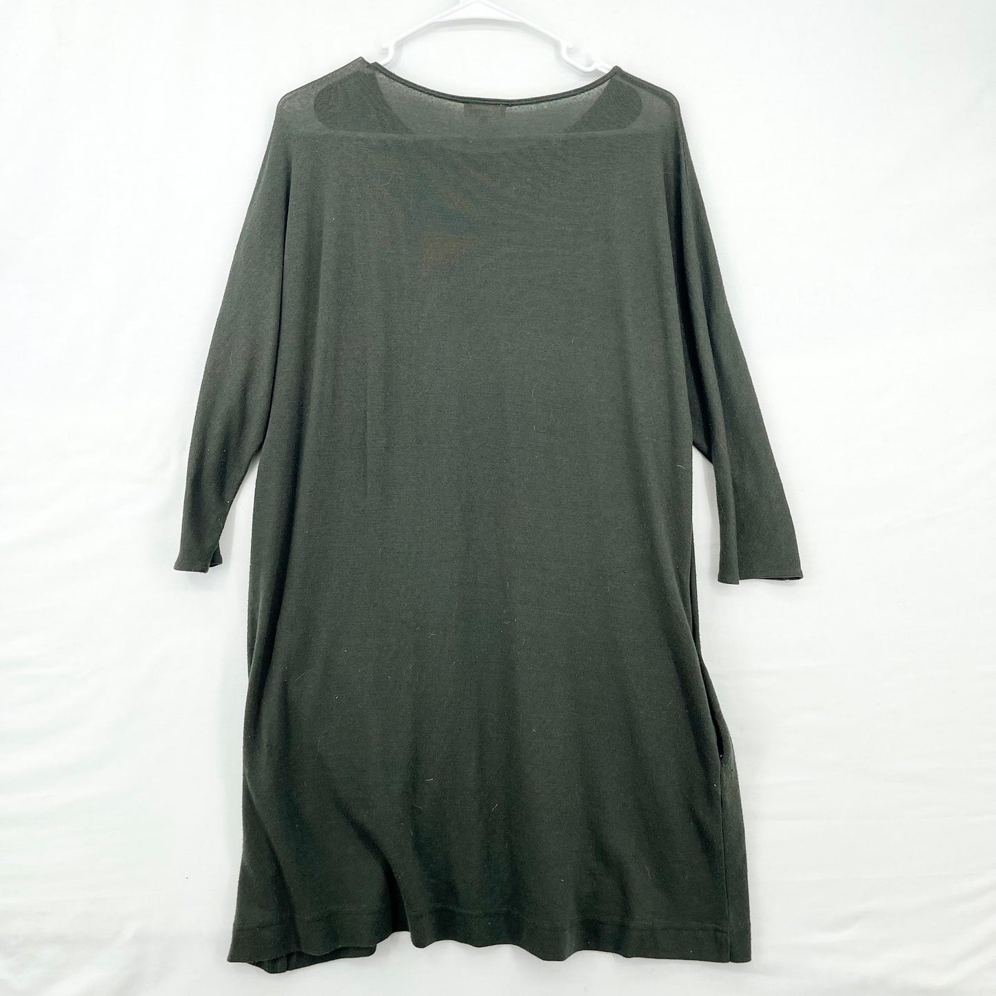 Wilfred Free Women Hunter Green 3/4 Sleeve Cober Mini Dress Size XXS