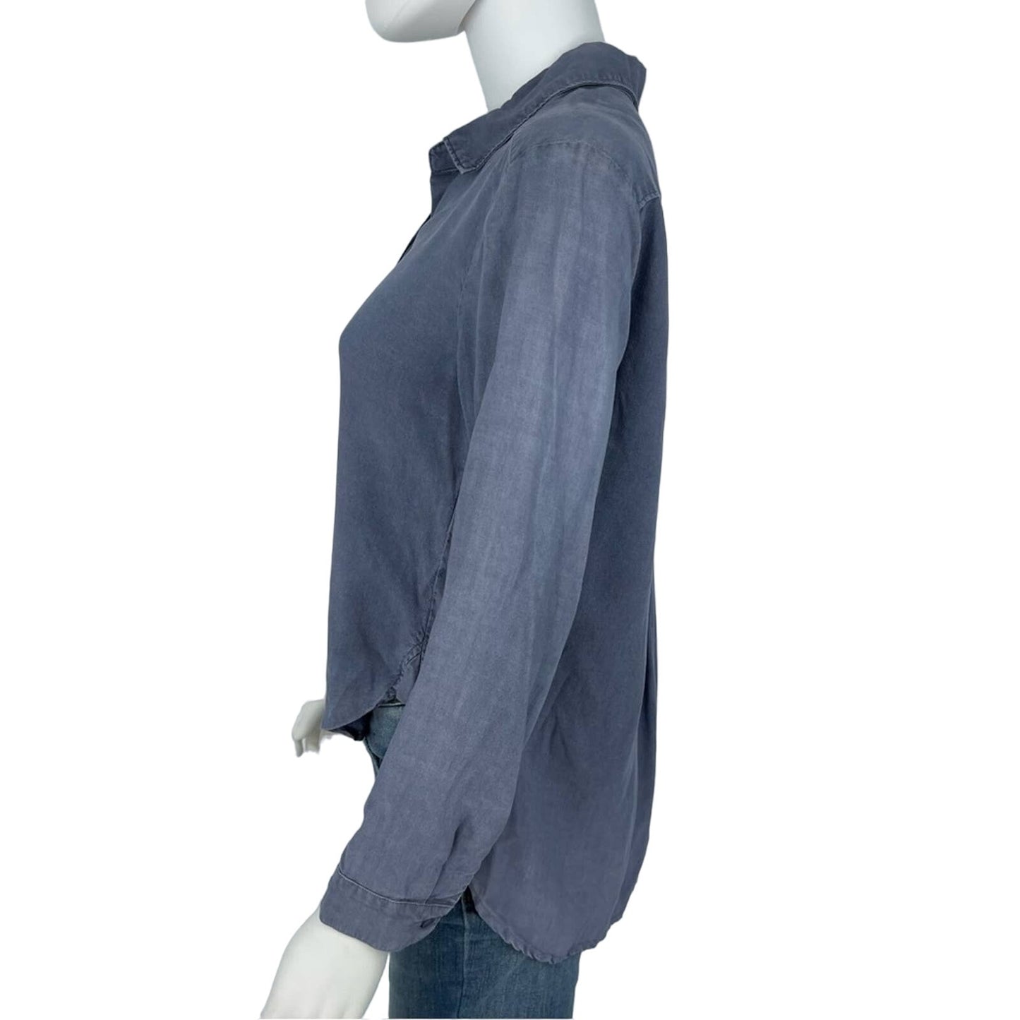 Cloth & Stone Women’s Chambray Blue Button-Down Shirt Size Petite XS