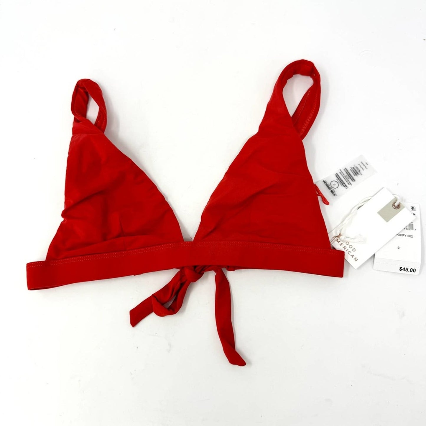 Good American Women Bright Poppy Sexy Boost Bikini Bra Top Size XS NWT