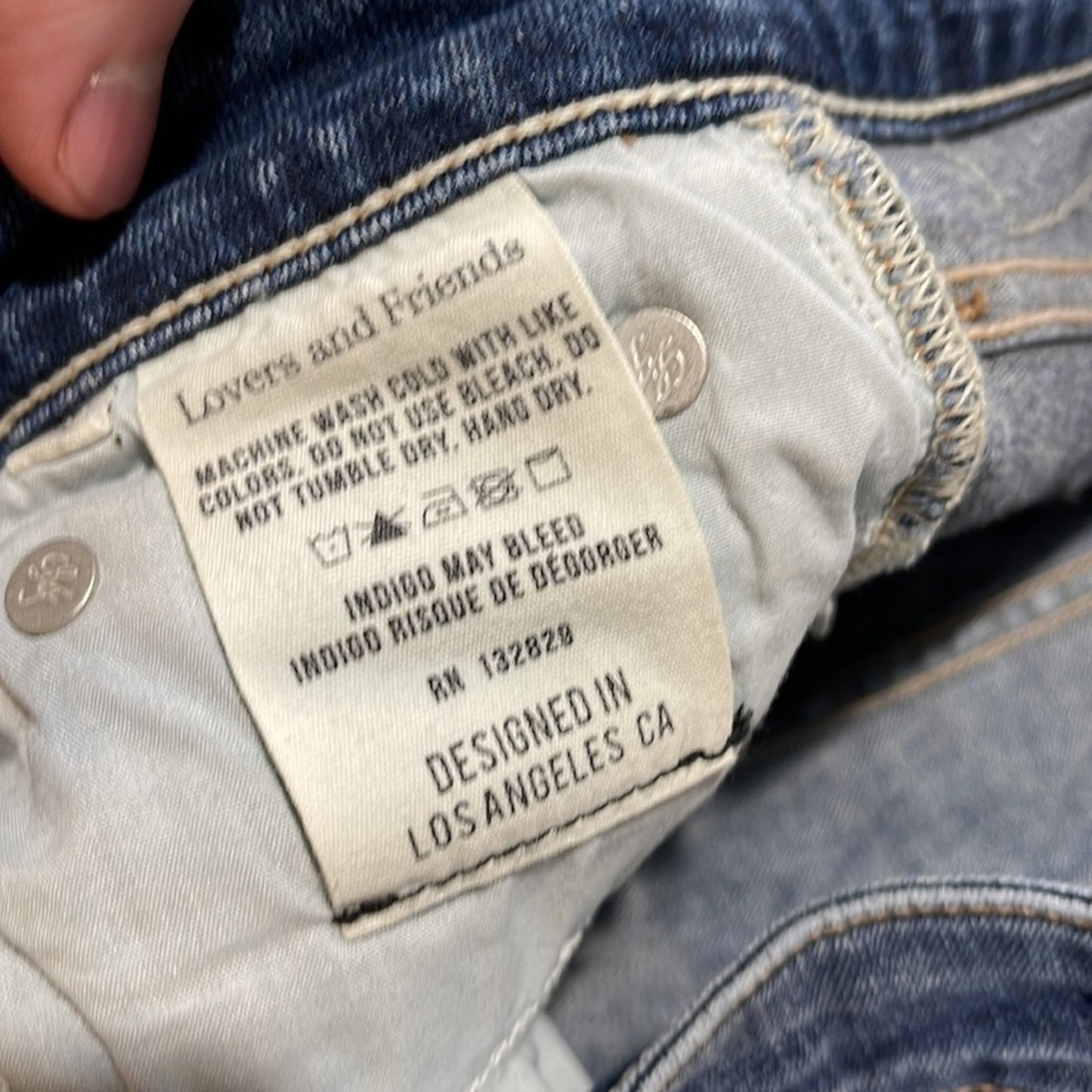 Lovers and Friends Mason High-Rise Skinny Jean Naples Distressed Blue Denim 25